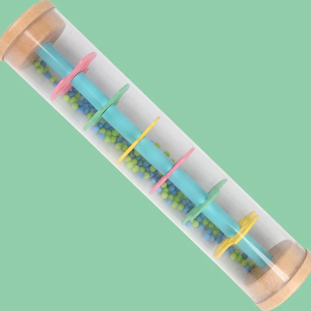 Baby Rainmaker Cylinder Sound Instrument with Bright Colour Rain Stick SoundToys for Baby Infant Toddler 3