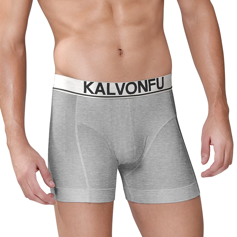 Men Soft Underwear Modal Long Boxer Shorts Panties Man Boxers Plus Size Short Male Elastic Underpants Comfortable Underwear 5159