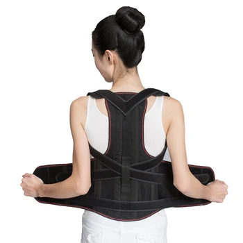 

Waist Trainer Back Posture Corrector Shoulder Lumbar Brace Spine Support Belt Adjustable Adult Corset Posture Correction Belt