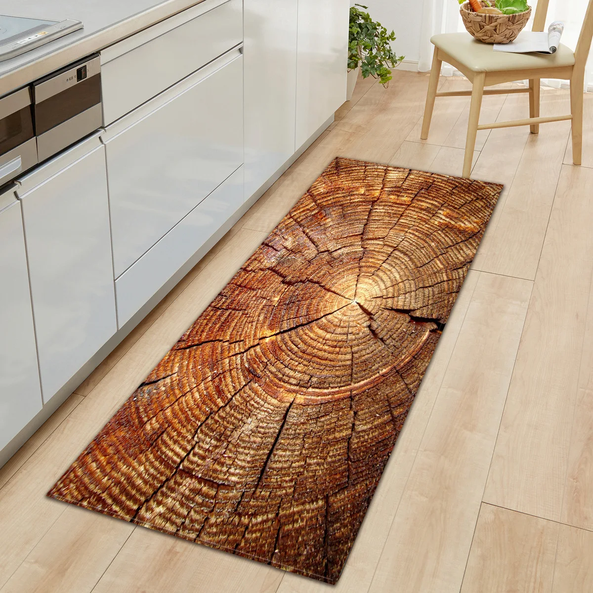 12 Styles Anti-slip Modern Kitchen Rugs Wood Grain Pattern Floor Carpet for Living Room Washable Doormat Bedroom Mat Home Decor