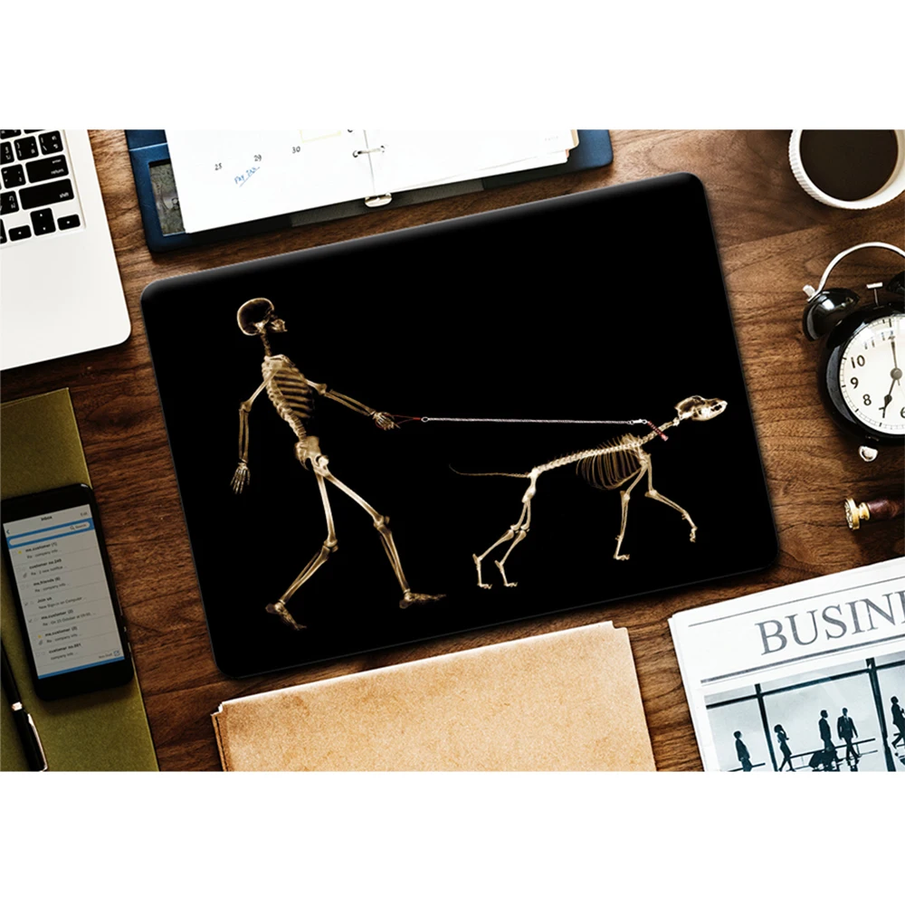 Mtt-laptop Case para Macbook Capa de Esqueleto Preto Pro Air 13 14 136 15 16 Polegadas Pro 13 m1 m2 A2337 A2681 - Imagem 5