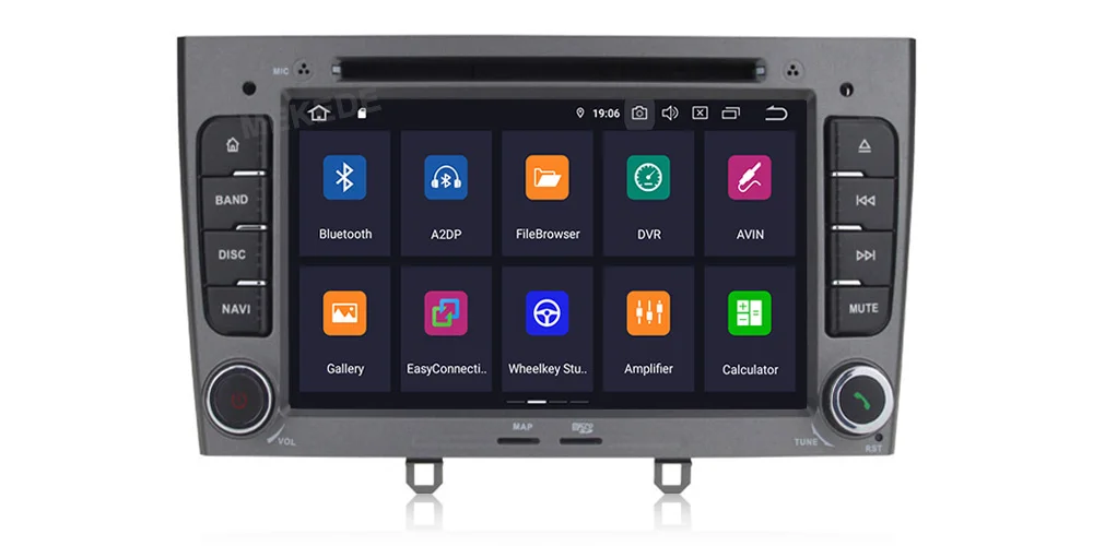 Top MEKEDE 7 inch 1024*600 8 Core Android 9.0 4G RAM 64GROM Multimedia Car dvd Player For Peugeot 308 408 with wifi radio GPS BT RDS 14