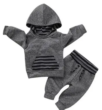 Emmababy для новорожденных на возраст от 0 до 24 месяцев для маленьких мальчиков Одежда для детей Топы с капюшоном, толстовки, штаны; комплект с