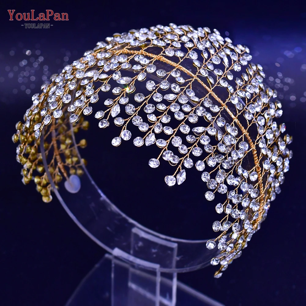 YouLaPan HP258 Silver Rhinestone Crown Bridal Headpieces Luxury Crystal Wedding Tiara Women Headband Hair Accessories Headwear hair accessories,bridal hair accessories,crown headband