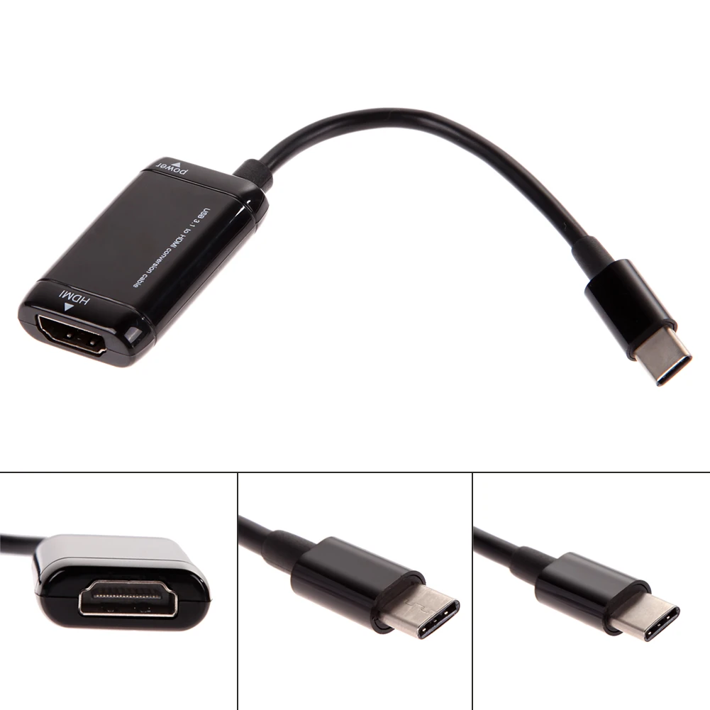 USB3.1 TYPE C к HDMI Кабель адаптер 1080P HD аудио видео кабель конвертер для MHL Android