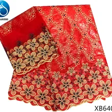 Красивый Базен riche ткань парча высокое качество Базен африканские ткани Базен riche вышитые для платья XB64