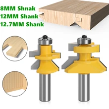 

2pc 1/2" 12mm 8mm 120 Degree Shank V Groove & Matched Tongue Router Bit Set w/ premium ball bearings Woodworking cutte