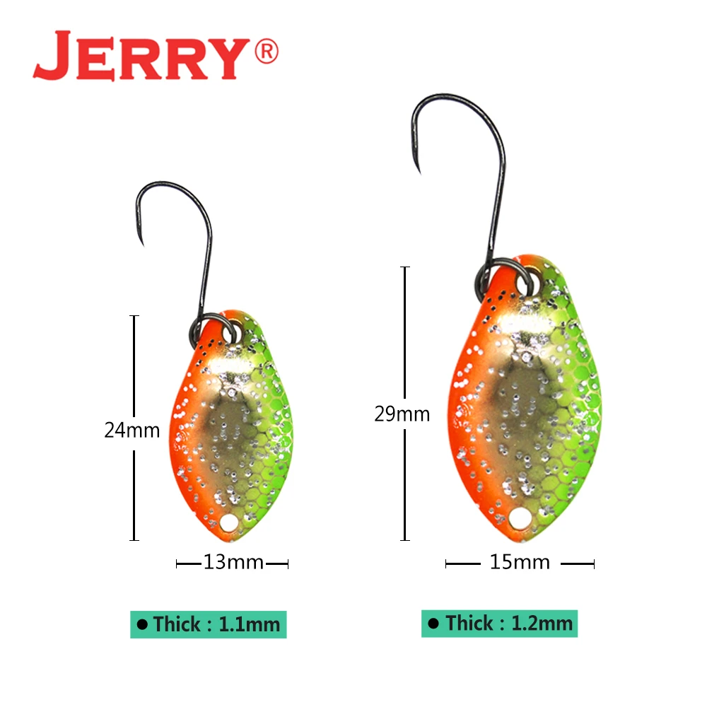 Jerry Cassiopeia область форель Ультралегкая латунная рыболовная ложка приманка 2 г 3