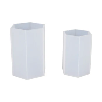 

S/L Handmade Hexagon Candle Making Silicone Mold Small Crafts Flower Planting Concrete Hydroponic Flower Pot Silicone Mold