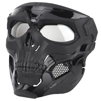 

WST Skull Tactical Mask Halloween Party Games Face Mask Outdoor Fun for FAST - MA-110-BK