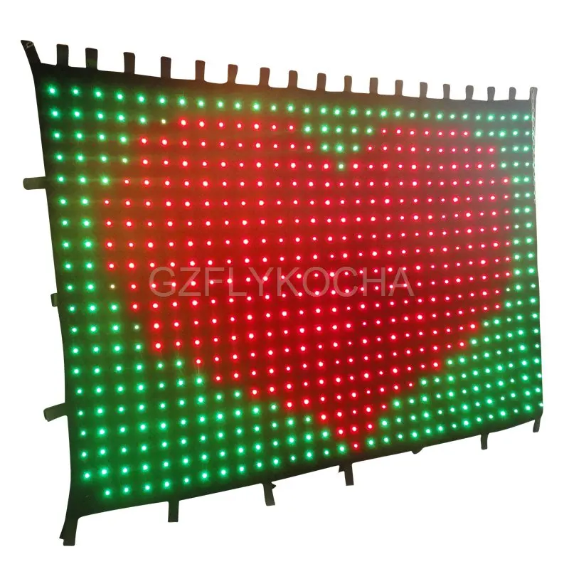 

Free shipping p10 2m*3m led cloth China video panel display