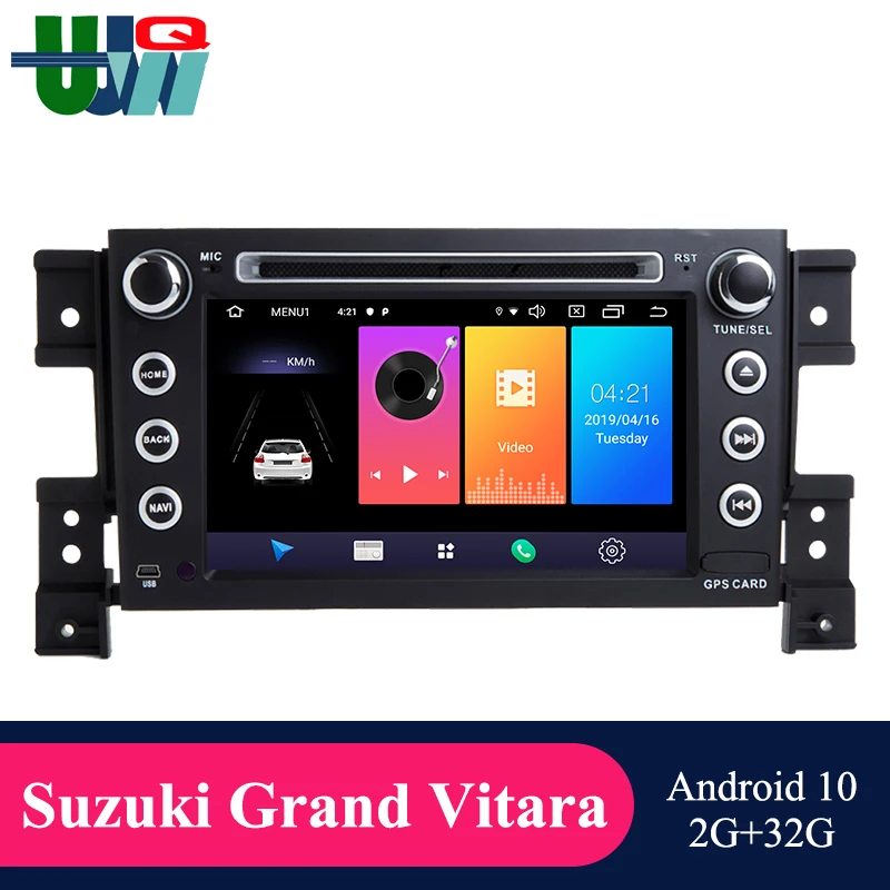 Автомобильный мультимедийный видеоплеер UJQW 2Din Android 10 для Suzuki Grand Vitara | Отзывы и видеообзор