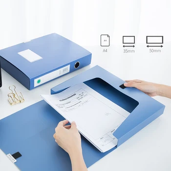

Portable A4 Document File Box 3.5cm Storage Bag Files Folder Lightweight Business Organizer File Box