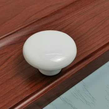 Wonzeal 1PCS 32MM Ceramic Cabinet Knob Single Round Knobs Wardrobe Drawer Furniture Handle Door Kitchen Cupboard Pulls