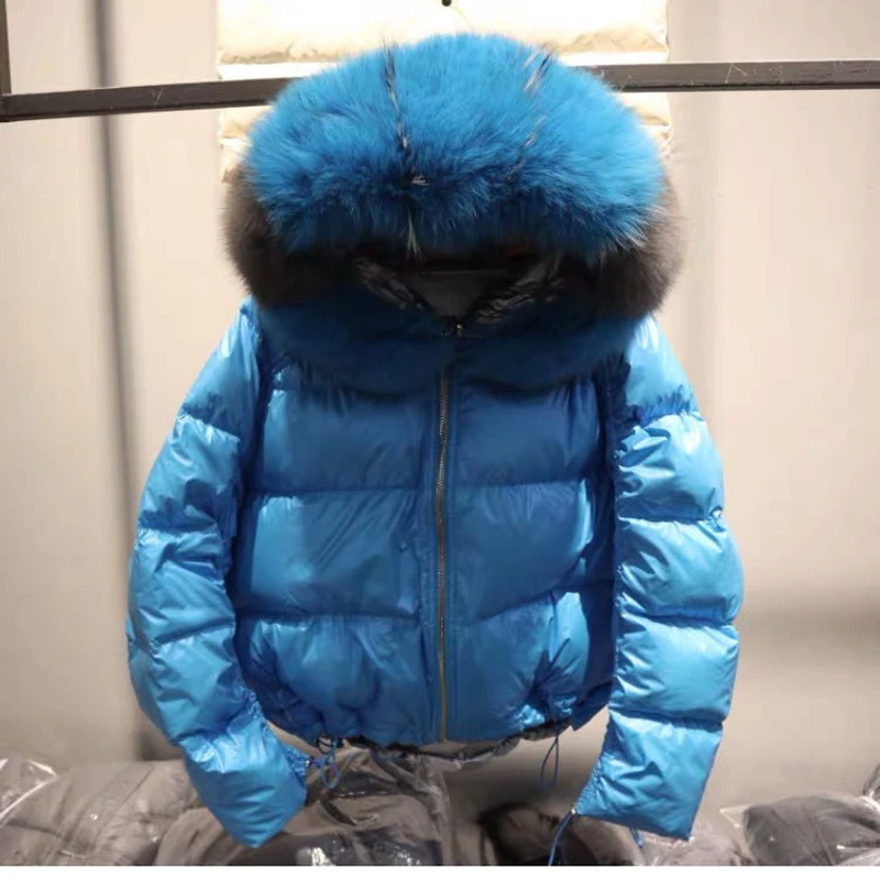 Женский пуховик с капюшоном зимняя короткая свободная повседневная куртка