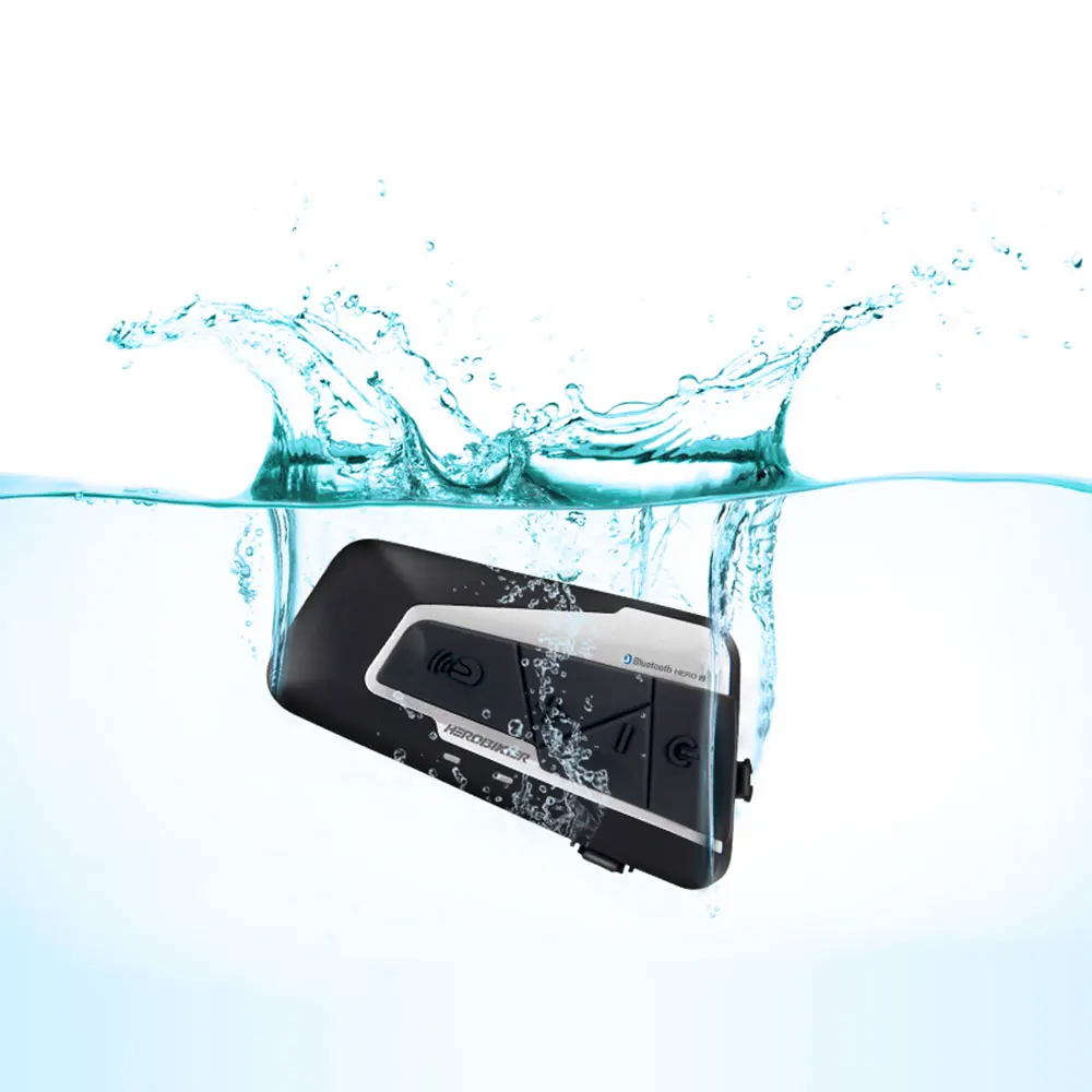 HEROBIKER 1200M intercomunicador Bluetooth casco de motocicleta Interphone auricular impermeable in