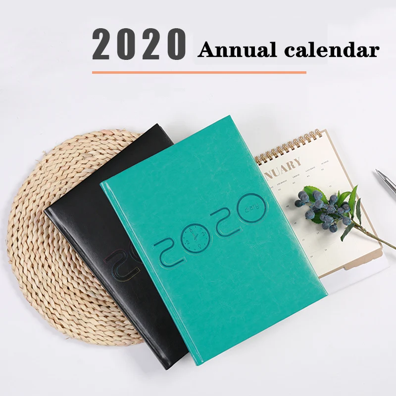 

2020 DIY A5 Schedule Agenda Monthly Weekly Daily Planner PU Leather Business Time Management Organizer Notebook Stationary Gift