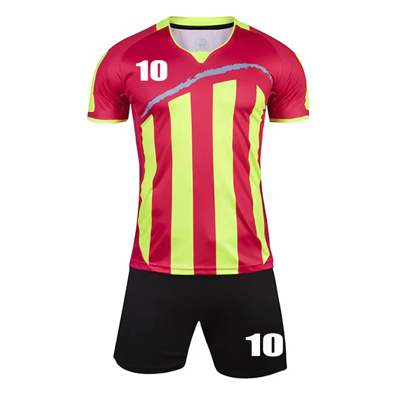 

2019 New stripe Soccer Uniforms Soccer Kit Customize Men Running Training Football Tracksuit for Adult Soccer Clothes Sets