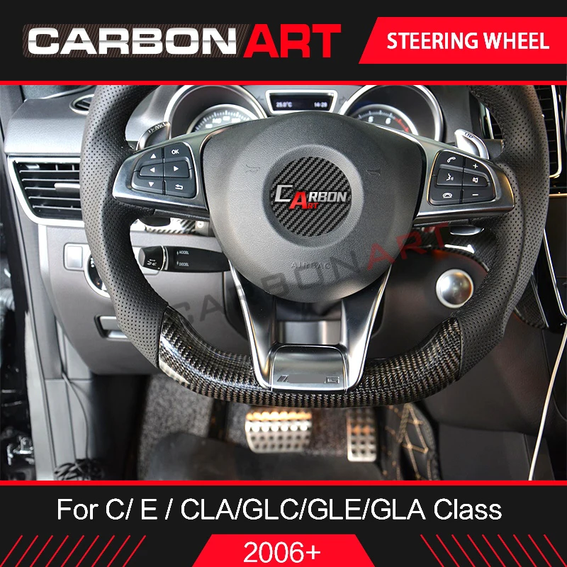 Рулевое колесо для Mercedes C E class W176 CLA GLC GLE C180 C200 CLA180 E400 W218 рулевое из углеродного