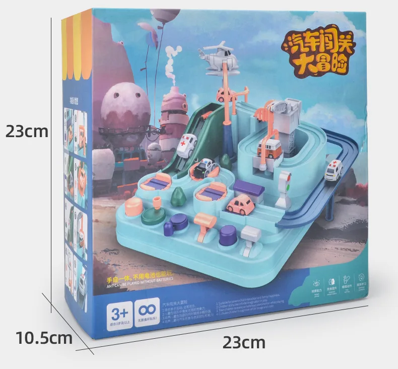 New Racing Rail Car Model Racing Educational Toys Children Track Car Adventure Game Brain Game Christmas Interactive Train Toy