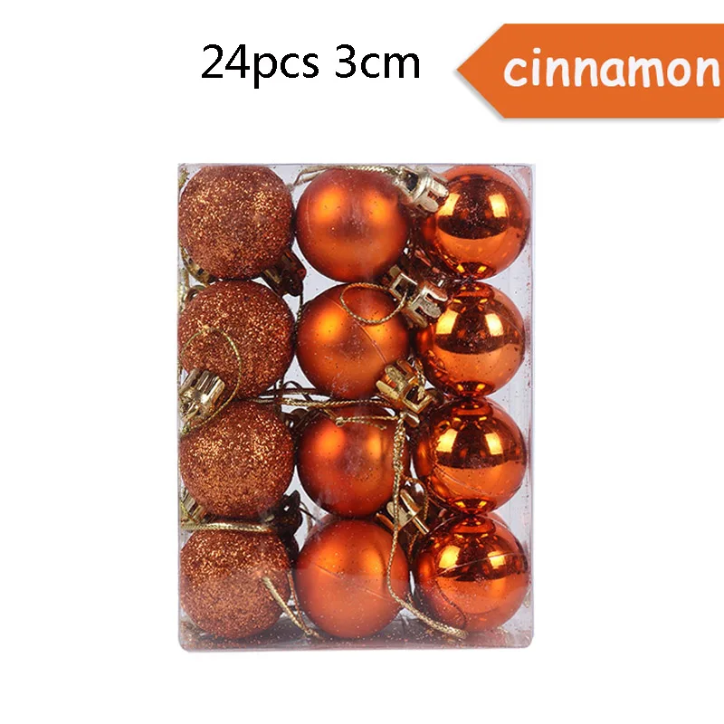 24pcs christmas ball Natal Merry Christmas Висячие белые снежные фольга Swirl баннер гирлянда Рождественские украшения для дома новогодние вечерние navidad kerst - Цвет: 24pcs christmas ball