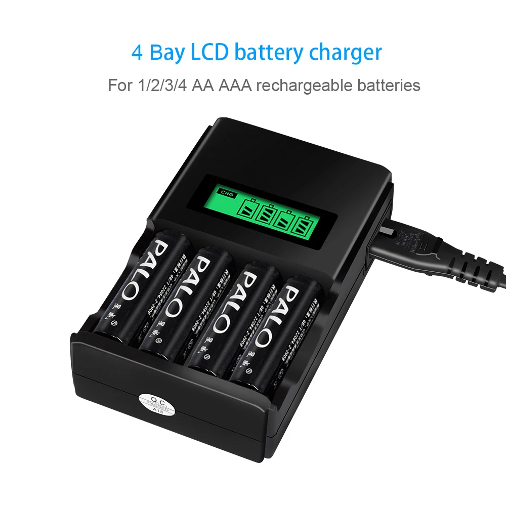 Palo 1.2v Ni-mh Aaa 1100mah Bateria Recarregável para Microfone de Controle Remoto com Display Lcd Carregador Inteligente para aa Aaa Bateria - Image 6