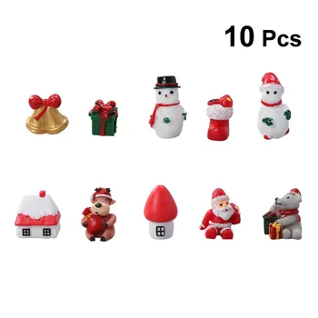 

10pcs Lovely Decorations Accessories Mini Resin Cute Handicrafts Ornament for Car Christmas Kids