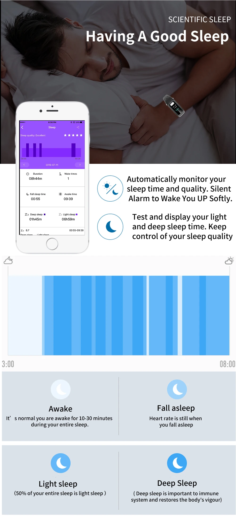 H207 умный Браслет ЭКГ+ PPG ЭКГ Мониторинг Артериального Давления 5,0 Bluetooth гарнитура ответ на телефон Wechat акция