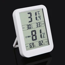 Цифровой ЖК-термометр гигрометр Измеритель влажности комнатный температурный часы