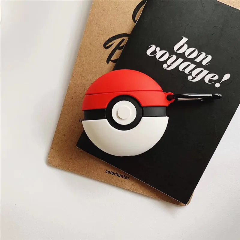 Аниме Pokeball Airpods чехол популярный для наушников Catoon Аксессуары Для Ключей подарок