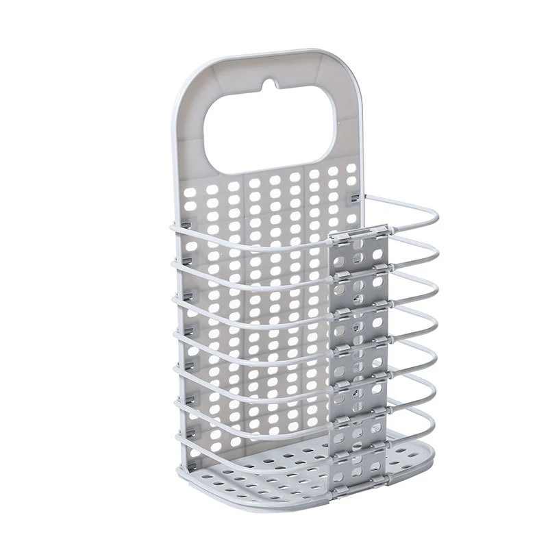 

Home Laundry Basket Hand-held Dirty Clothes Storage Washing Bin Plastic Folding