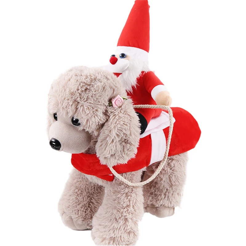 Рождественские костюмы Санты для домашних собак и котов, теплая одежда для собак, вечерние костюмы для костюмированной вечеринки, Новое
