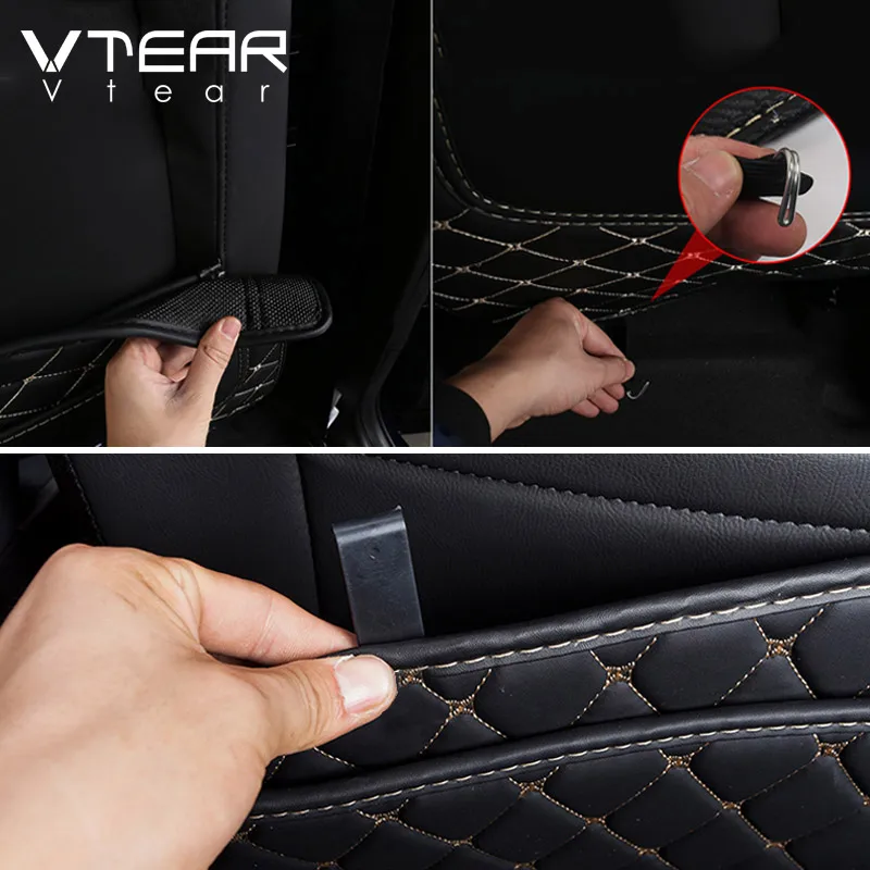Vtaer Car Seat Rear Anti-Kick Cover Trim Accessories Anti-Dirty Pad Decoration Interior Parts For Chery Tiggo 8/Tigg