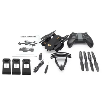 

VISUO XS809HW 2.4G Foldable FPV Selfie Drone RC Quadcopter with Wifi/720P Wide Angle Camera Altitude Hold Headless Mode 360 Flip