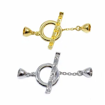 

Jewelry Making Supplies High Quality Copper Zirconia Rhinestone Findings DIY Long Pearls Necklace Pendant Accessories Spacers
