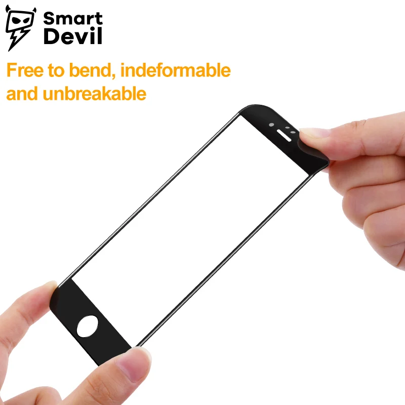 Закаленное 3d стекло SmartDevil с мягкими краями и полным покрытием для iphone X 6 6s 7 8 plus
