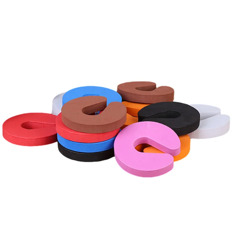 Door Stoppers Kids Children Protection EVA C Shape Door Stopper Baby Safety Protect Stop Jammer Soft Foam Clip