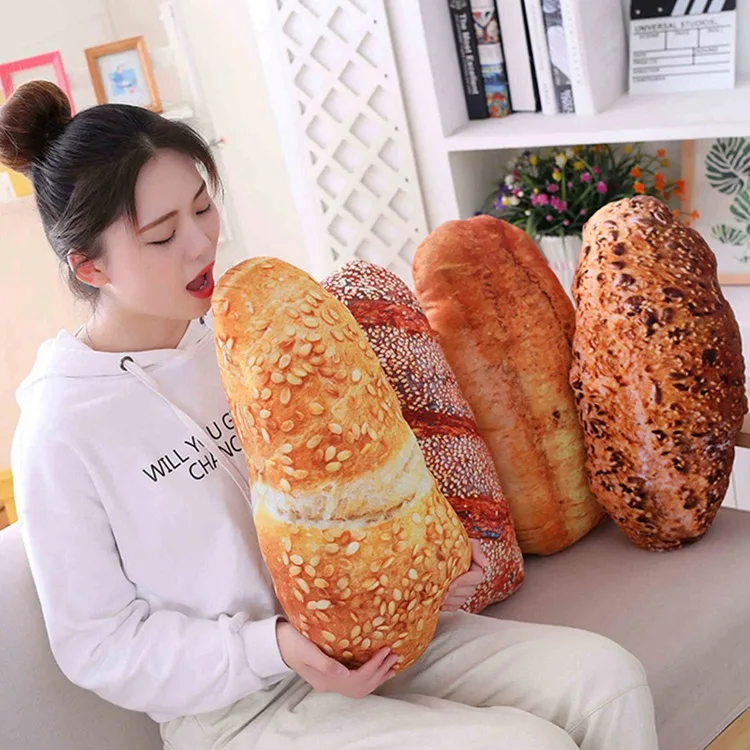 Горячие продажи, плюшевая подушка для хлеба, игрушки-обработка, настраиваемый логотип рекрутов агентов