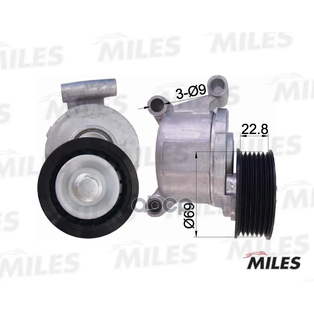 Натяжитель Ремня Приводного Ford Focus Ii/Volvo C30/S40 1.8-2.0 Miles Ag00292 Miles арт. AG00292