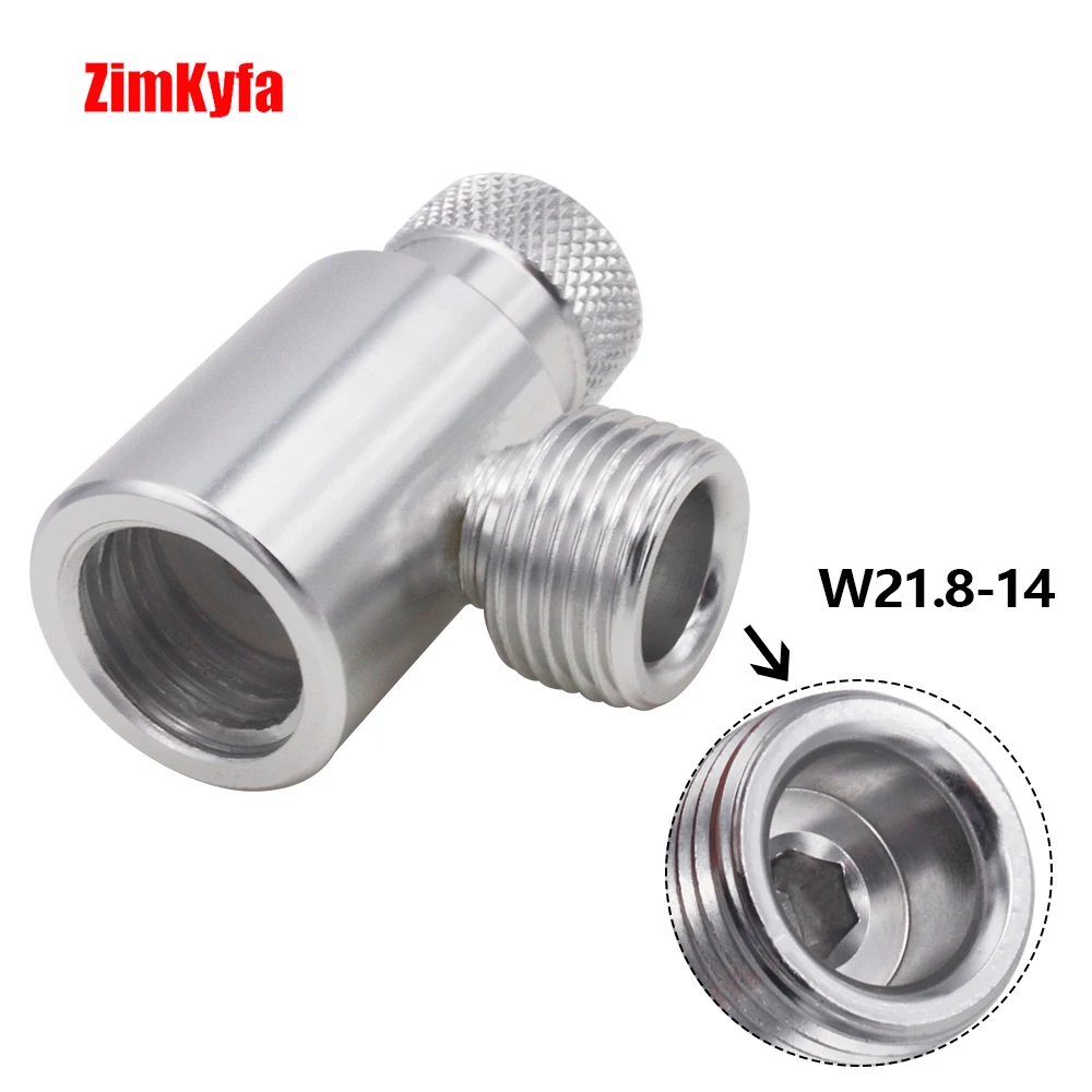 Metall CO2 Zylinder Nachfüllung Adapter W21.8-14 Innengewinde TR21-4,Silber Metall CO2 Zylinder Nachfüllung Adapter W21.8-14 Innengewinde TR21-4,Silber