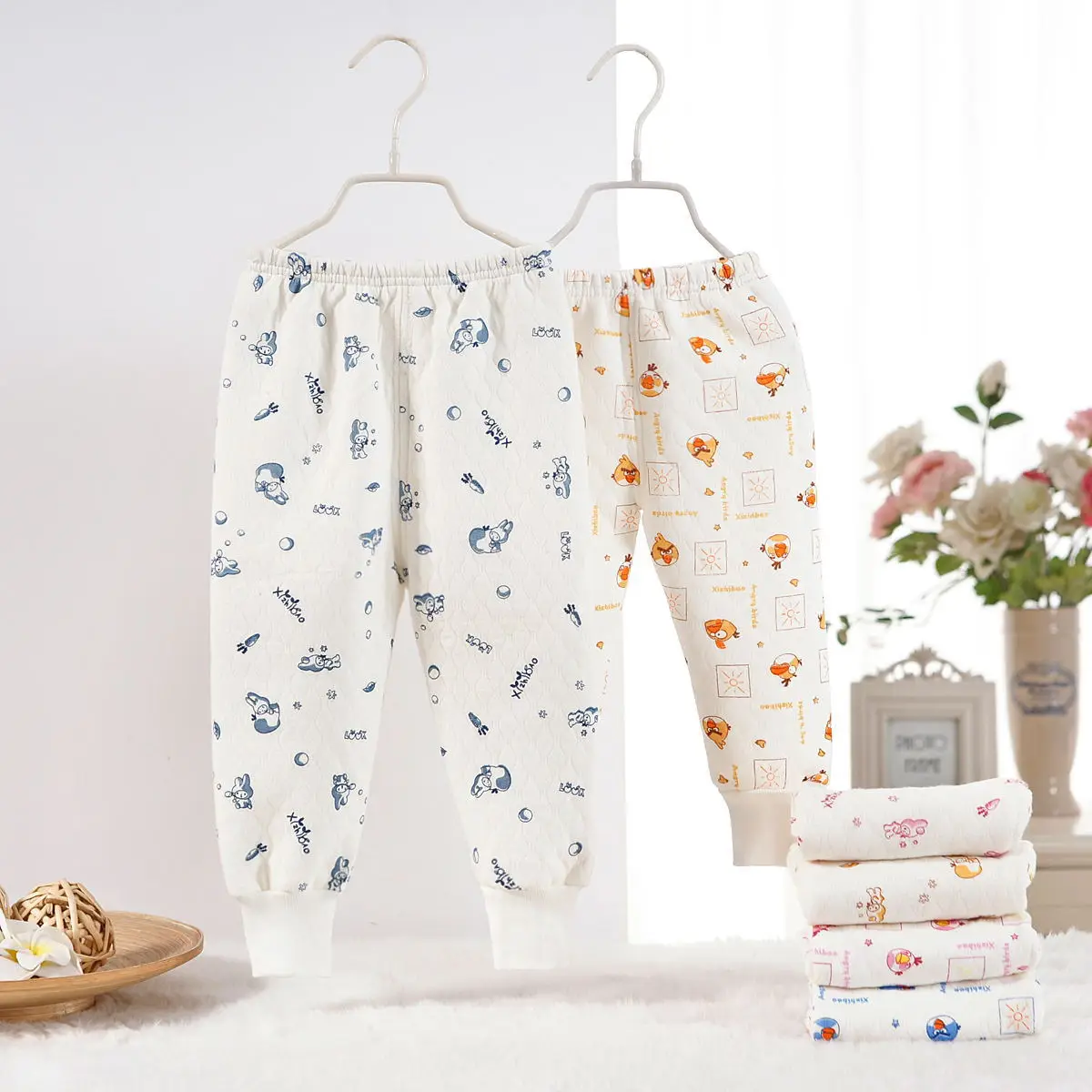 

Autumn & Winter Infants 66-110 Code Children Padded 2-piece Pack Base Warm-keeping Pants