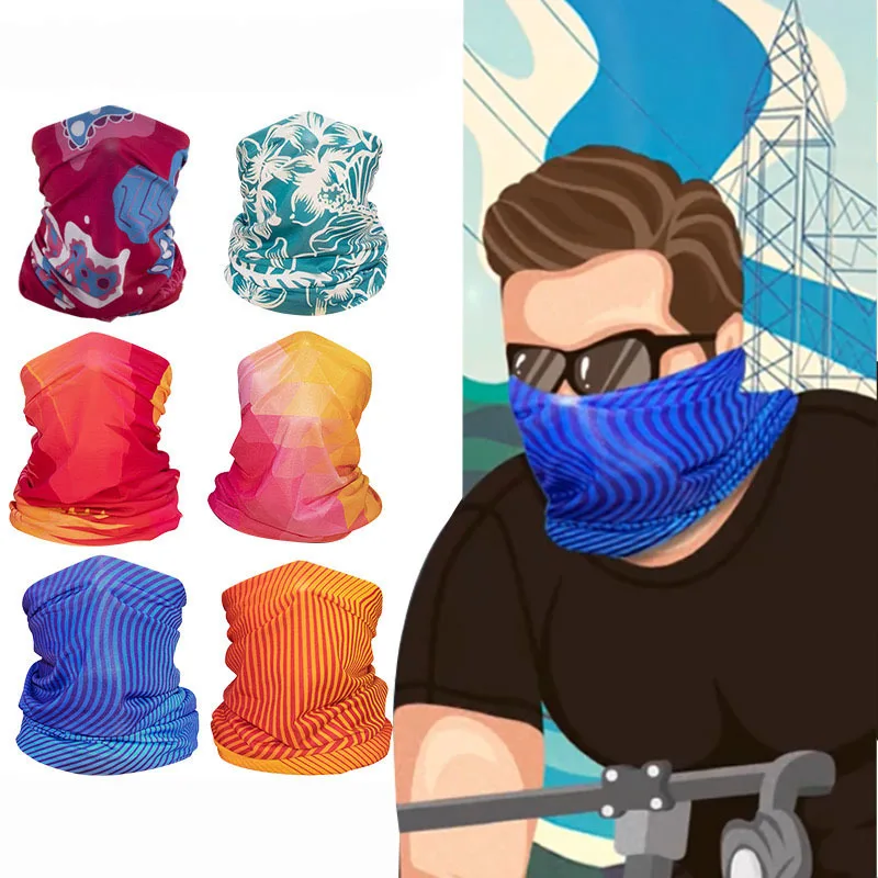 2021Multifunctional Cycling Outdoor Sport Magic Scarf Men Women Camping Hiking Scarves Sun Protection Bandana Neck Gaiters scarf