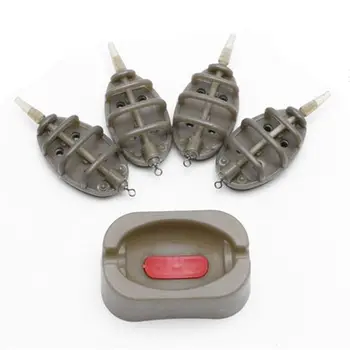 

Durable Multiple Size Tools Mold Accessories Outdoor Sturdy Flat Method Inline Feeder Carp Fishing Bait Thrower Portable