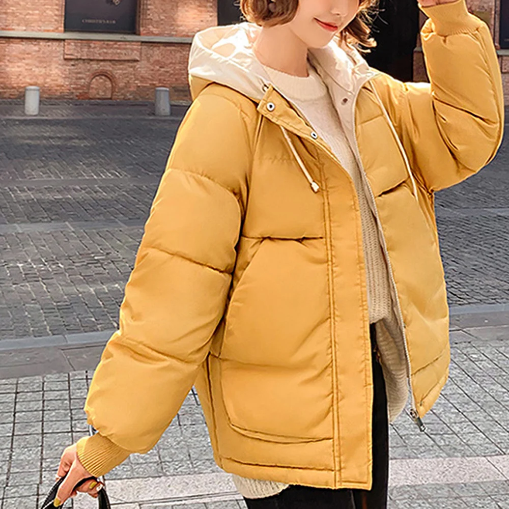 

Autumn Winter Jacket Women Coat 2019 Fashion Female Hooded Winter Coat Women Short Parkas Warm Casual Jacket Female