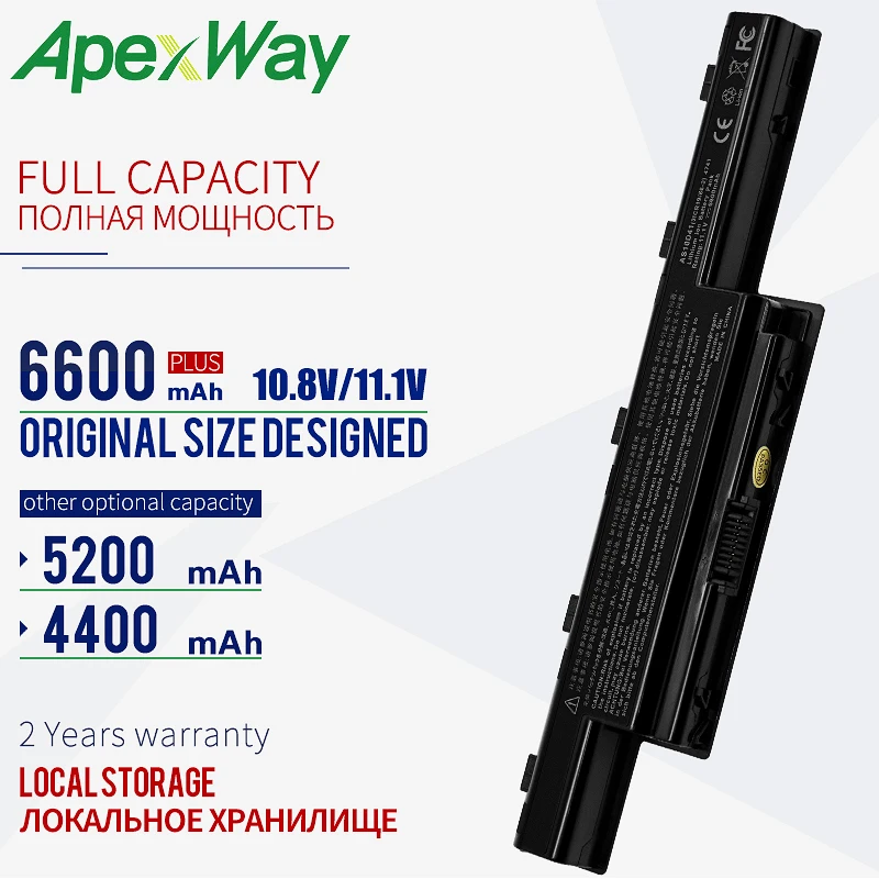 

ApexWay battery for Acer Aspire aspire AS10D51 AS10D61 AS10G3E V3 4741 4253 4551G 4552G 4560 4625 4733Z as10d31 as10d75 as10d81