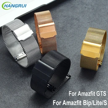 

Metal Strap For Xiaomi Huami Amazfit bip /Lite Stainless Straps Band Bracelet For Amazfit GTS GTR 42MM Wristband correa metalica
