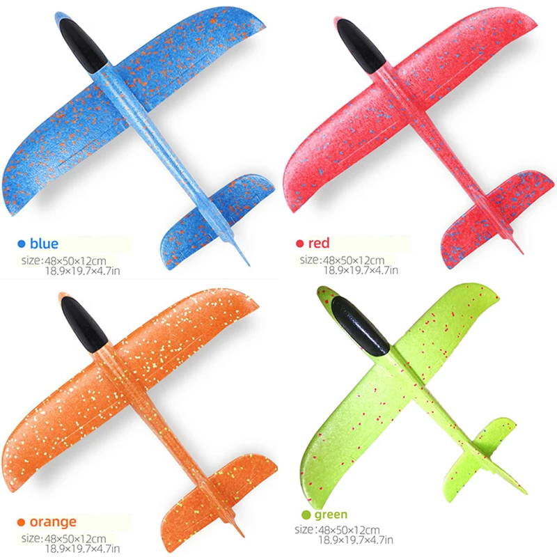 50CM Big Foam Plane Glider Hand Throw Airplane Light Inertial EPP Bubble Planes Outdoor Launch Kids Toys for Children Boys Gift 3