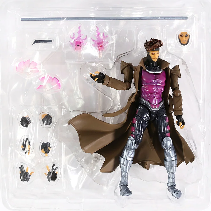 Серия № 012 Marvel X-MAN удивительный Ямагути Revoltech GAMBIT фигурка ПВХ коллекция игрушка; подарок