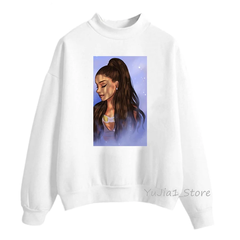 Y92041W Sudadera mujer ariana grande Женская Толстовка Harajuku kawaii худи с круглым вырезом зимняя теплая толстовка одежда в стиле хип-хоп Рок винтажные толстовки - Цвет: Y92041W