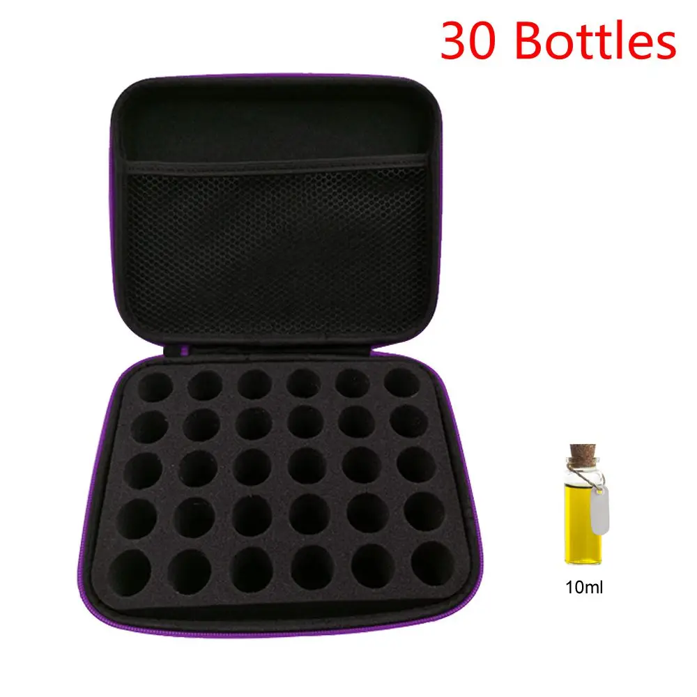 60 бутылок, чехол для хранения эфирного масла, сумка-держатель, портативный органайзер для бутылки эфирного масла для путешествий, Женский чехол для сбора парфюмерного масла - Цвет: Purple A